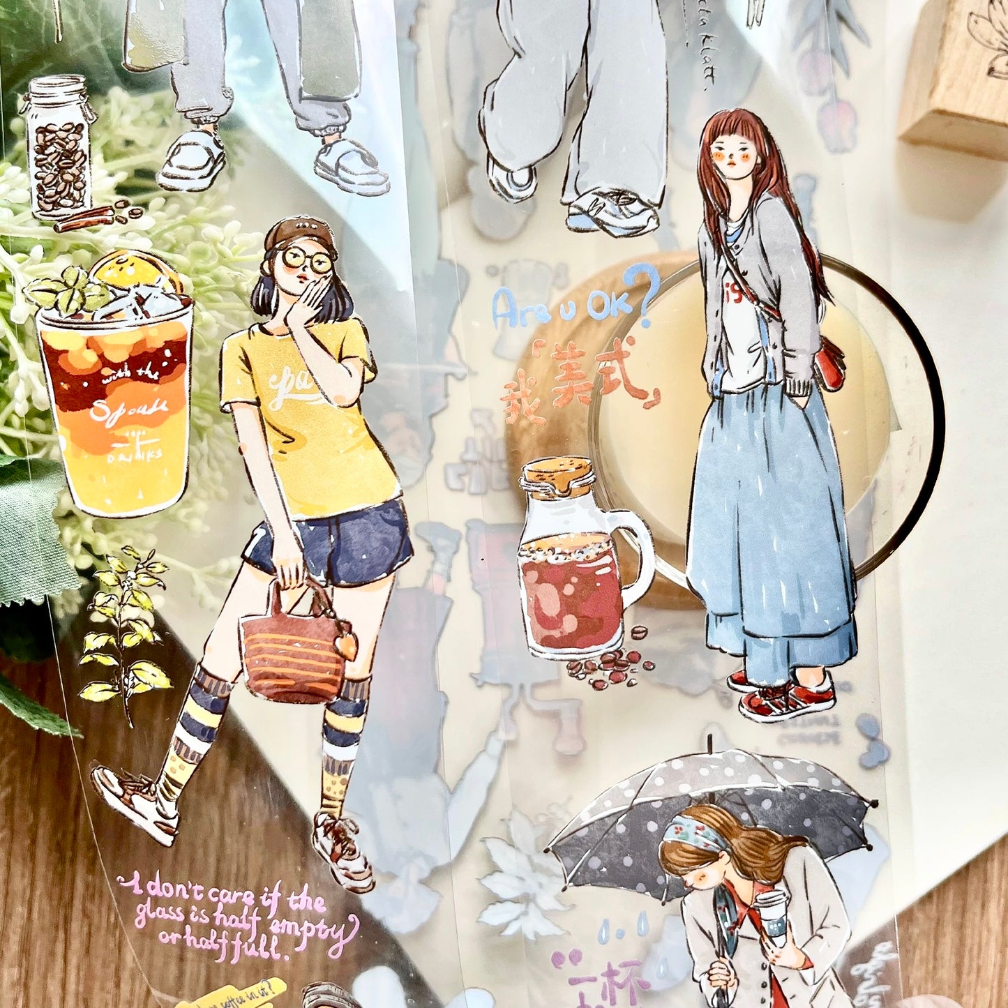 RESTOCK SOON! ZYS Studio -  Coffee Days | Kiss-cut | 6.5cm PET Tape |  Release Paper | 6M