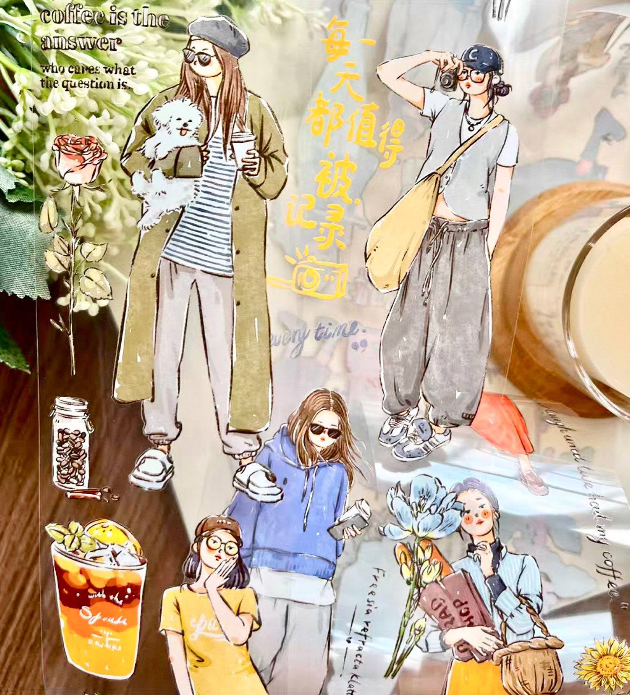 RESTOCK SOON! ZYS Studio -  Coffee Days | Kiss-cut | 6.5cm PET Tape |  Release Paper | 6M