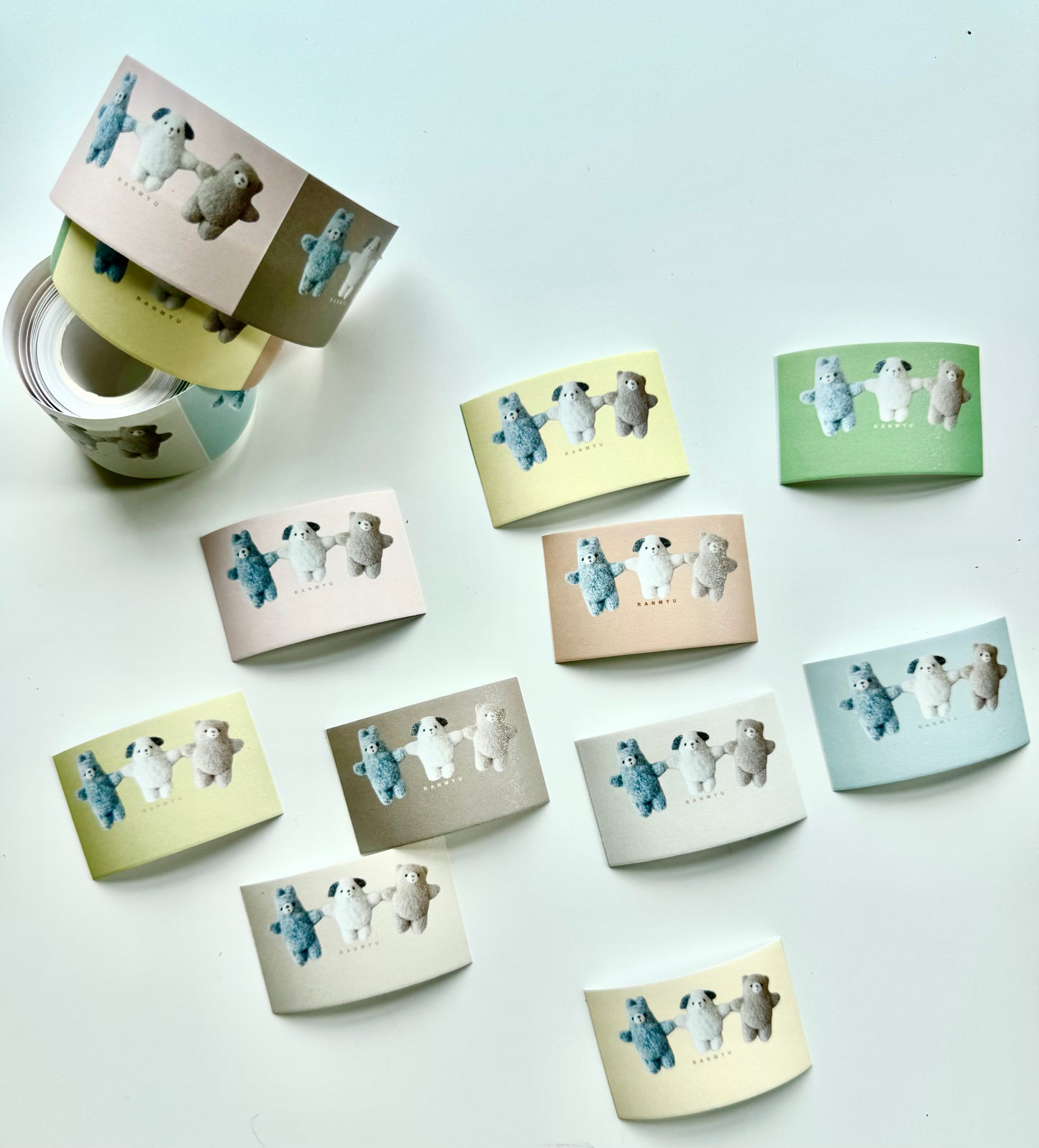 NEW! Lazy Home X Ranmyu -  | 3.8cm Memo Sticker Roll |  Die-cut | Release Paper | 4.9M