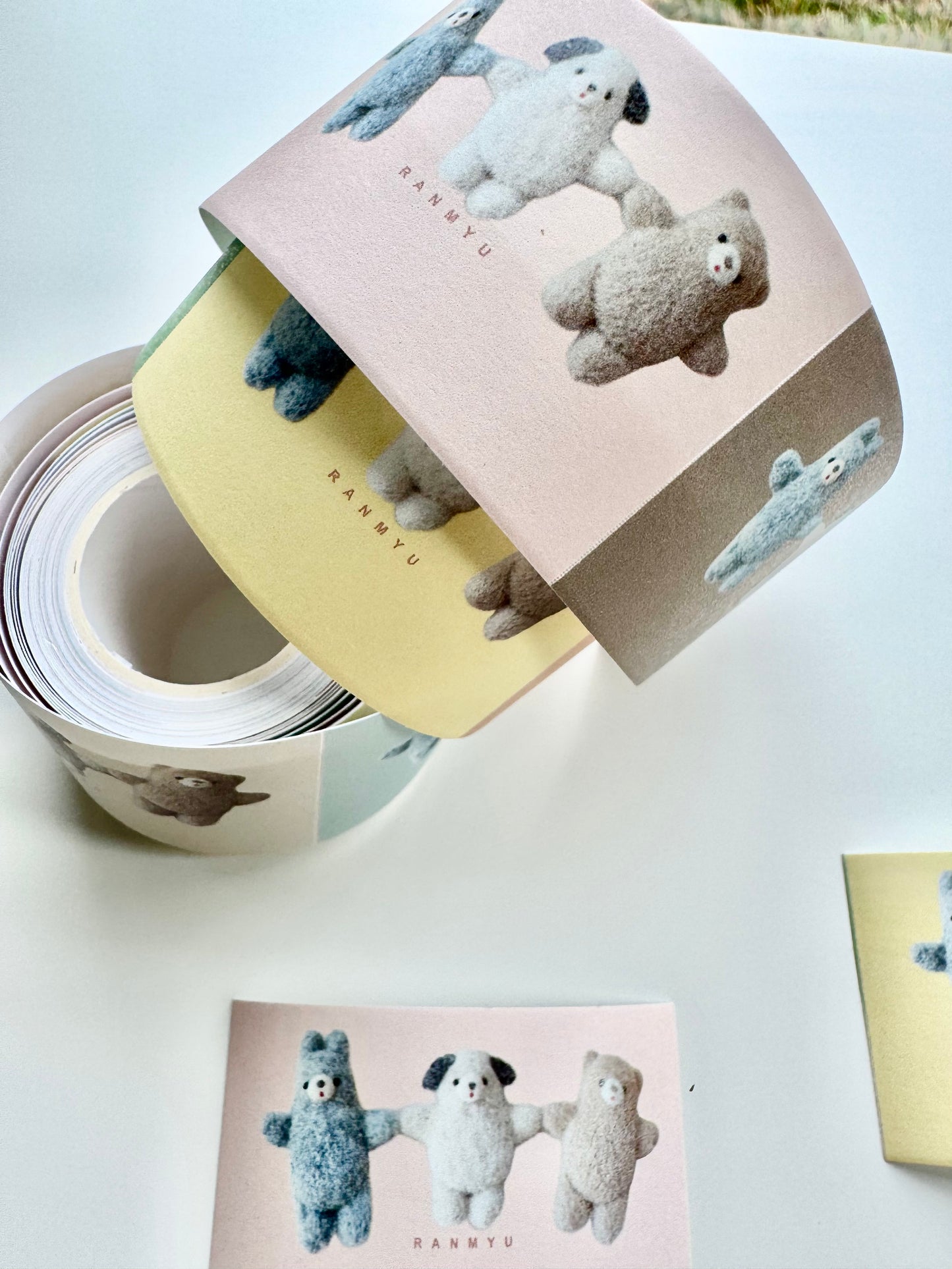 NEW! Lazy Home X Ranmyu -  | 3.8cm Memo Sticker Roll |  Die-cut | Release Paper | 4.9M