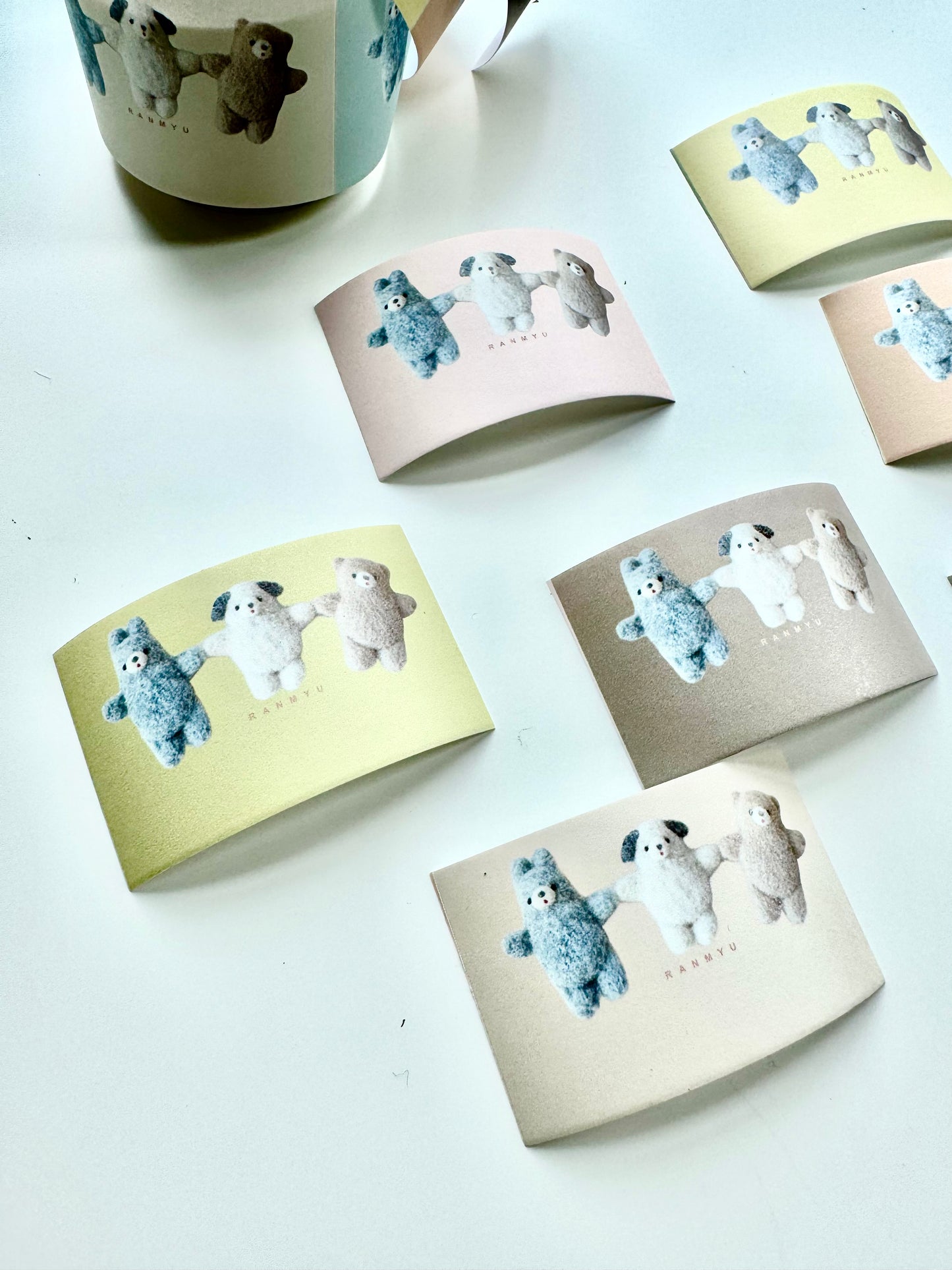 NEW! Lazy Home X Ranmyu -  | 3.8cm Memo Sticker Roll |  Die-cut | Release Paper | 4.9M