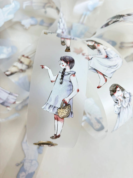 KAIXUN  - Petite Girls | 4.5cm PET Tape |  Release Paper