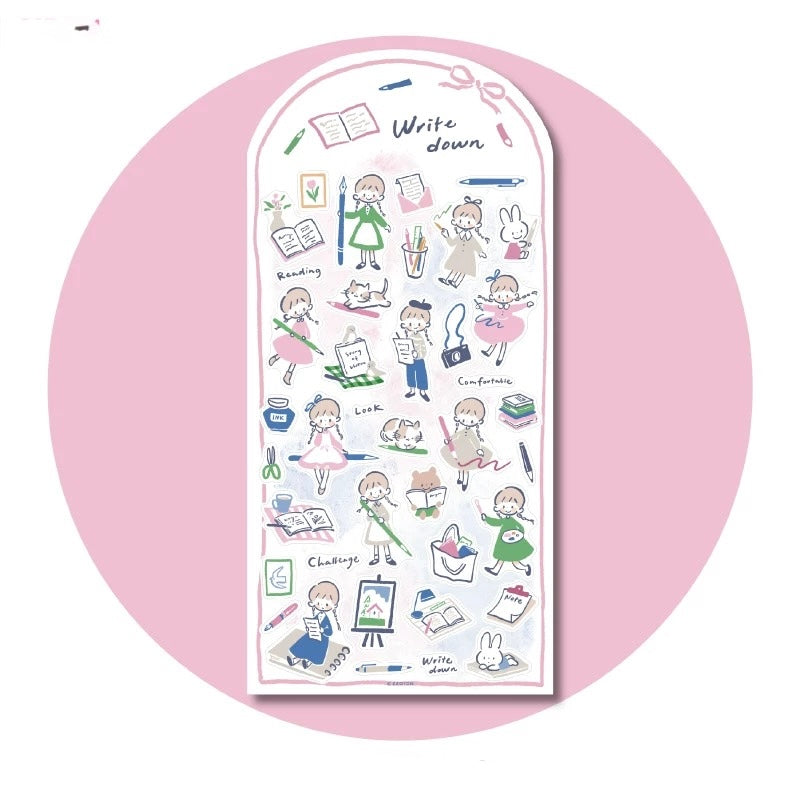 Molinta - Line & Color | Washi Paper | Die Cut | Sticker