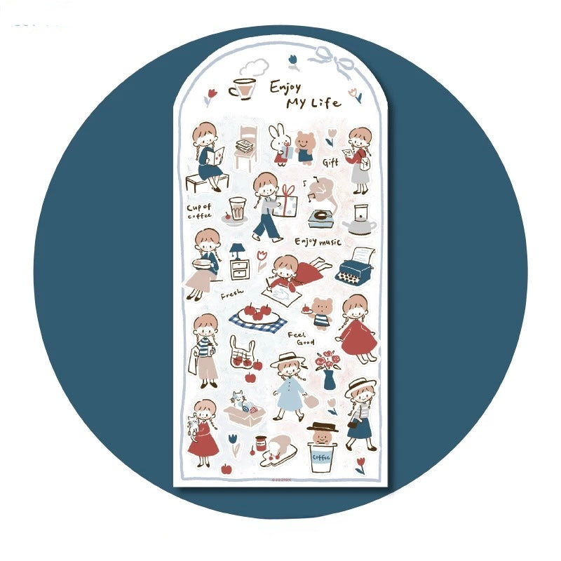 Molinta - Line & Color | Washi Paper | Die Cut | Sticker