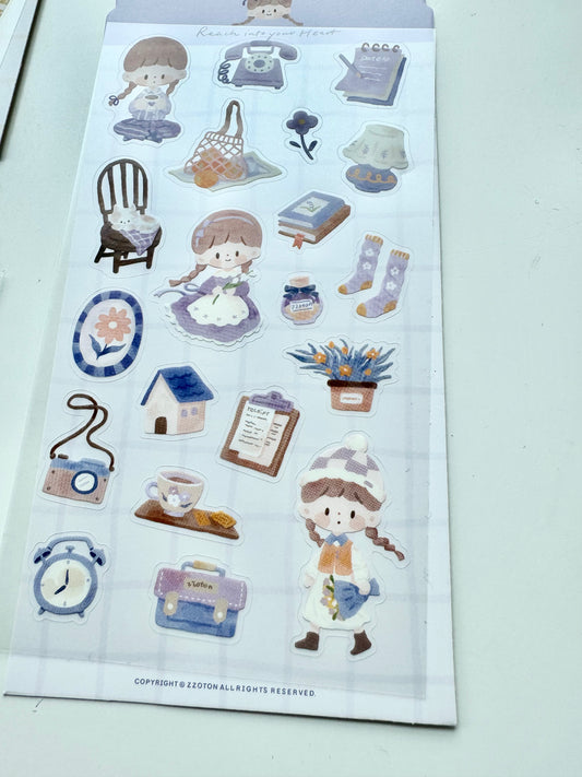 Molinta - Watercolor | Matte PVC | Water Proof | Die Cut | Sticker