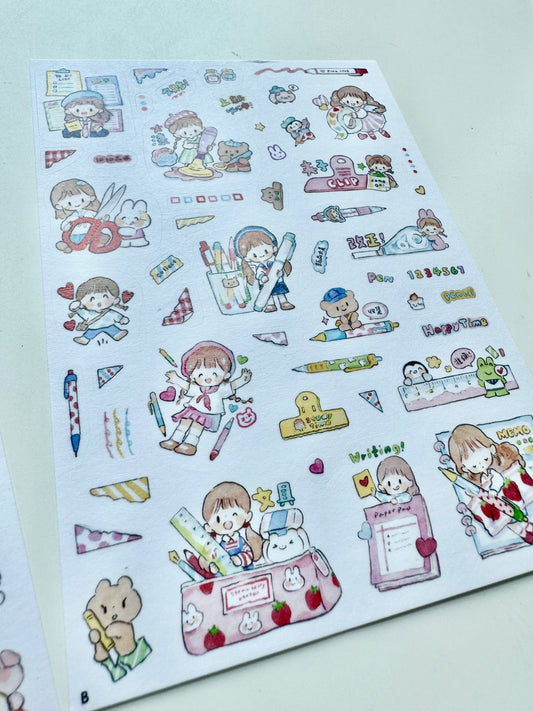Molinta - Stationery Daily | Die Cut | 2 Sheets Sticker