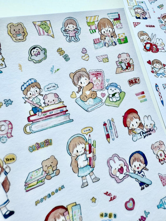 Molinta - Stationery Daily | Die Cut | 2 Sheets Sticker