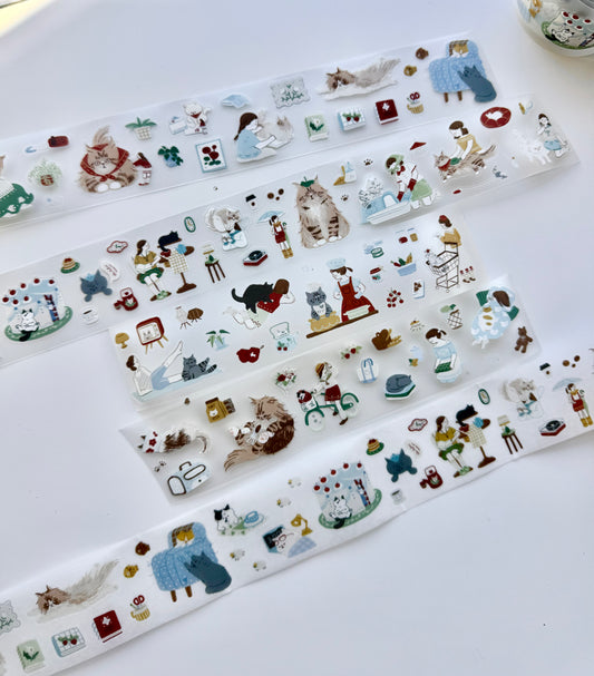 NEW! Lazy Home X Idiot_sandwich - Cat is the god, not you | Kiss-cut | 4cm Tape | Release Paper | 5M