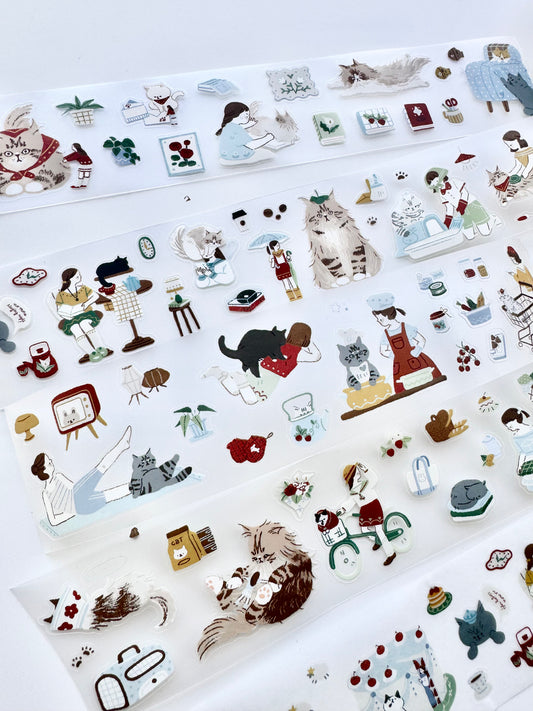 NEW! Lazy Home X Idiot_sandwich - Cat is the god, not you | Kiss-cut | 4cm Tape | Release Paper | 5M