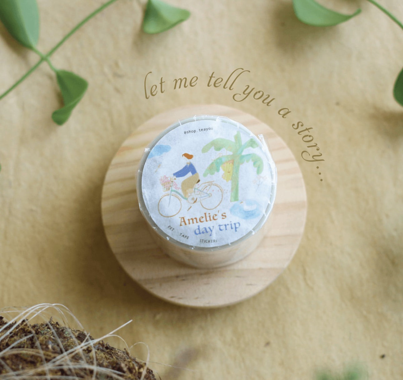 Teayou Amelie's Day Trip 4cm Matte PET Tape Die Cut Release Pa