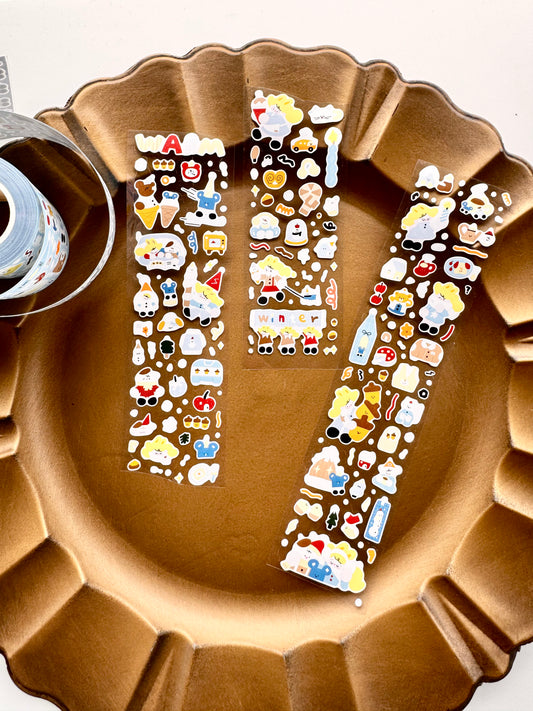 NEW! Lacreme - Warm Winter | Kiss-cut |  5cm Synthetic Paper Tape |  Release Paper | 5M