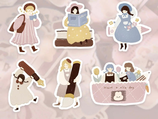 NEW! Yier Studio - Vol.6 Stationery Girl | 24pcs Memo Pad | Ephemera Paper