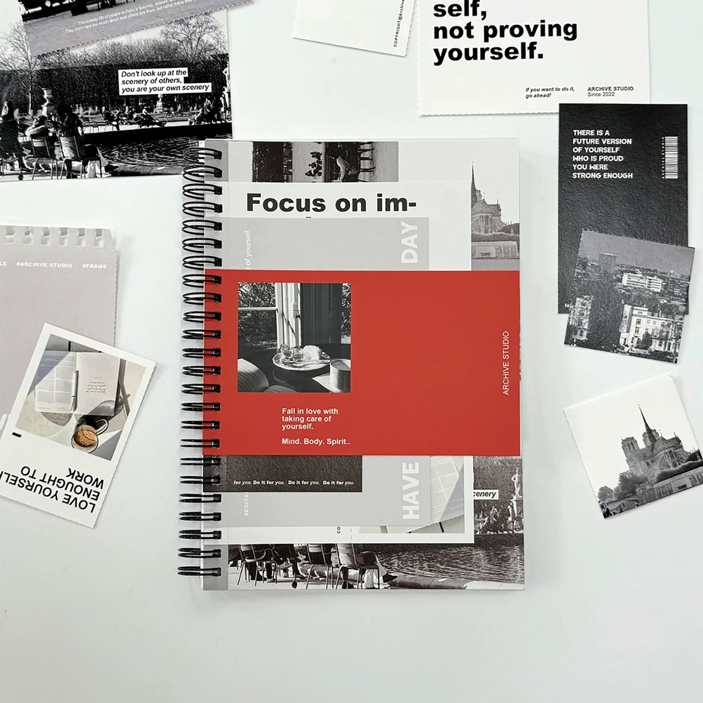 NEW! Archive Studio - Focus On Your | 100p Blinder Notebook | Journaling Accessory