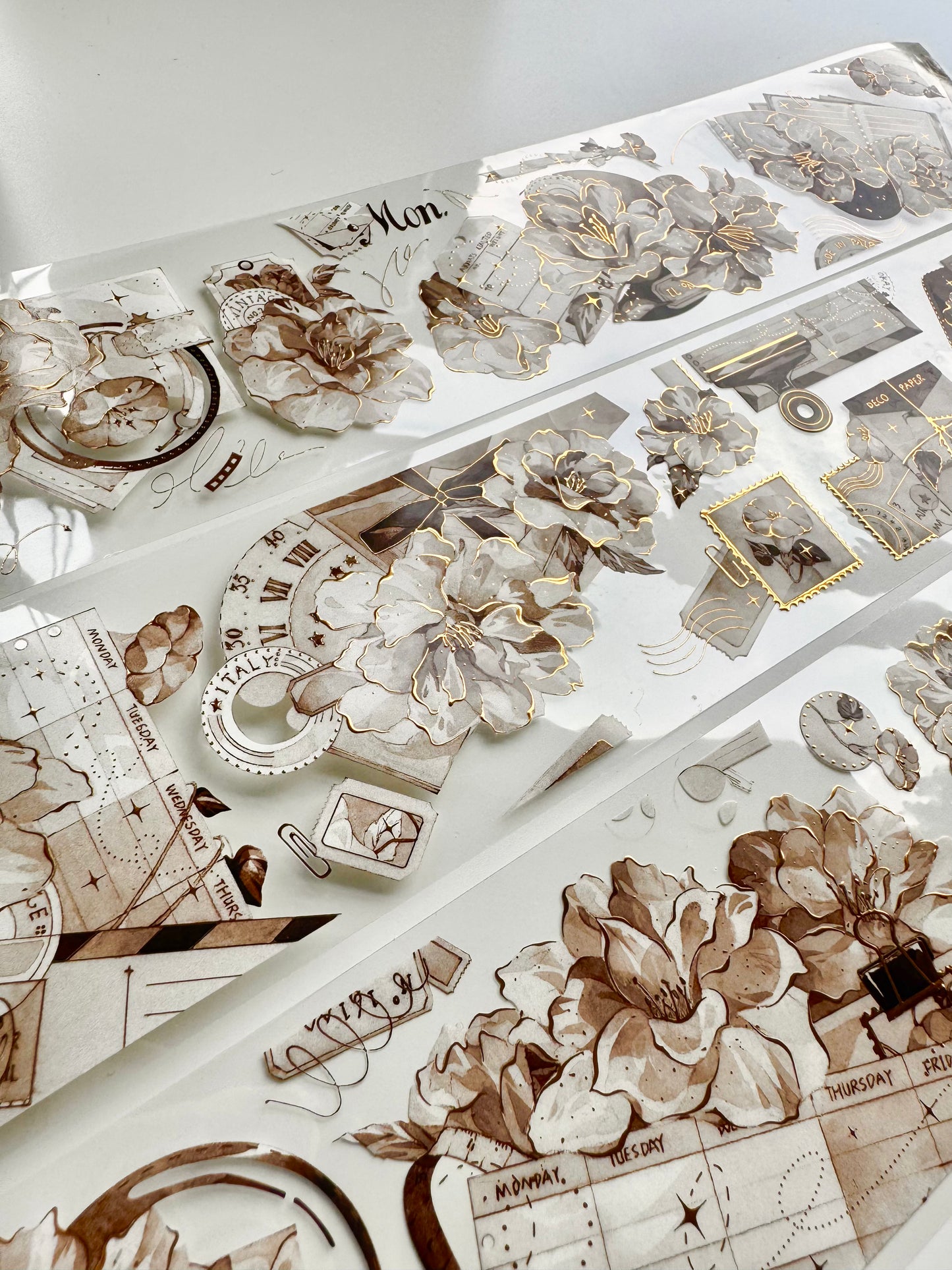 NEW! YC Studio -  Memories Through the Seasons | Antique Bronze Foil | 6cm PET Tape | Release Paper