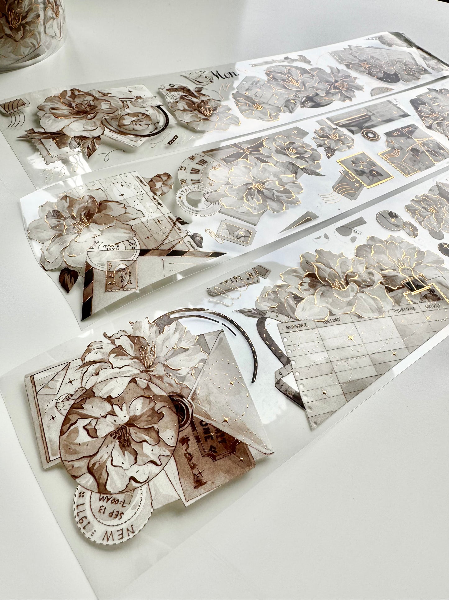 NEW! YC Studio -  Memories Through the Seasons | Antique Bronze Foil | 6cm PET Tape | Release Paper
