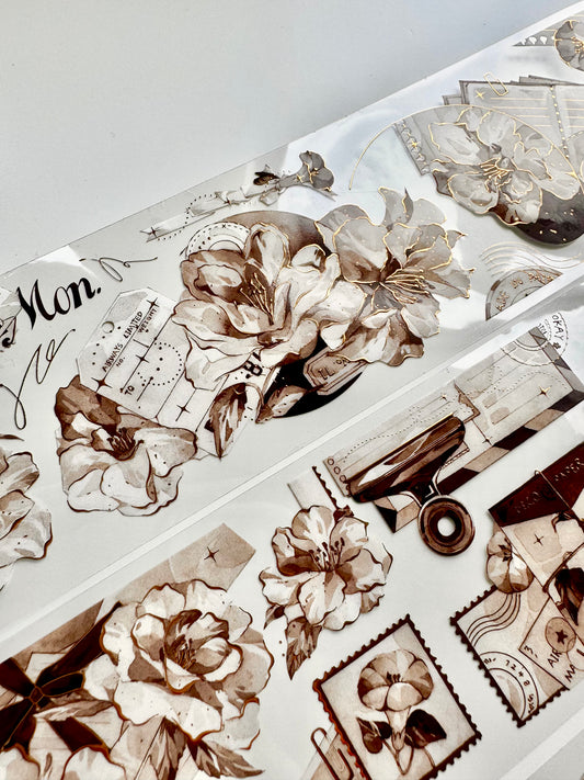 NEW! YC Studio -  Memories Through the Seasons | Antique Bronze Foil | 6cm PET Tape | Release Paper