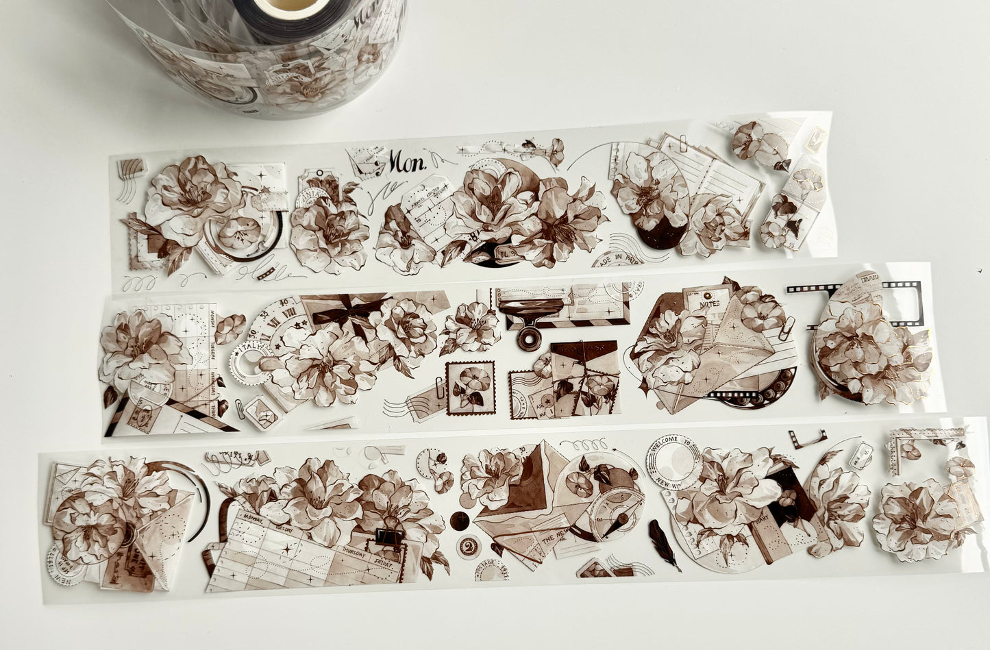 NEW! YC Studio -  Memories Through the Seasons | Antique Bronze Foil | 6cm PET Tape | Release Paper