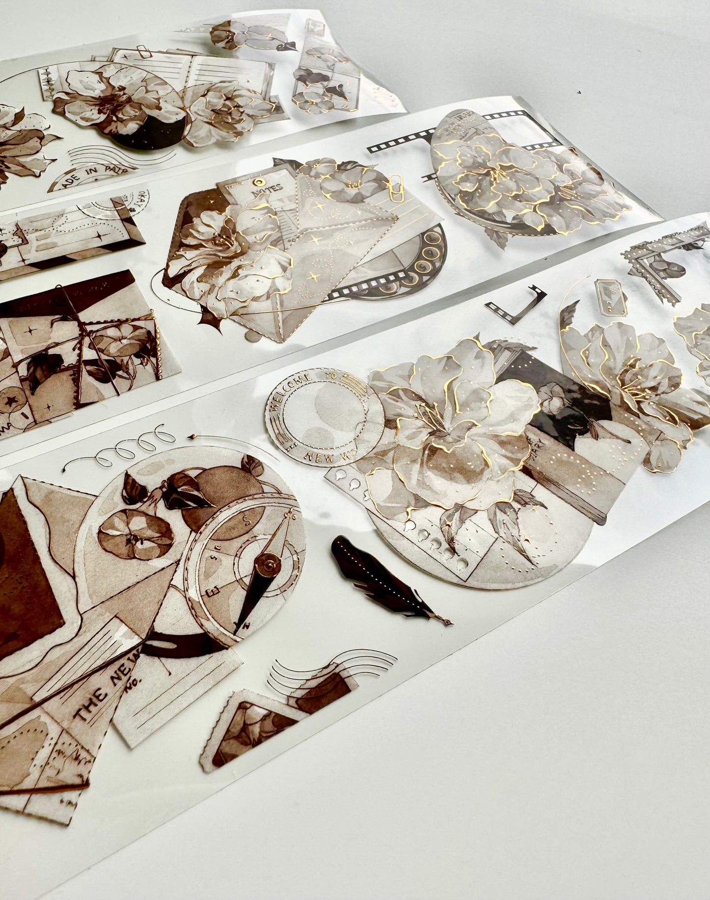 NEW! YC Studio -  Memories Through the Seasons | Antique Bronze Foil | 6cm PET Tape | Release Paper