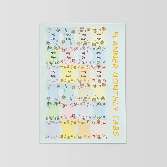 Archive Studio - 2 Sheets Index Label a | Water Proof Stickers | Book Marks | Journaling Accessory