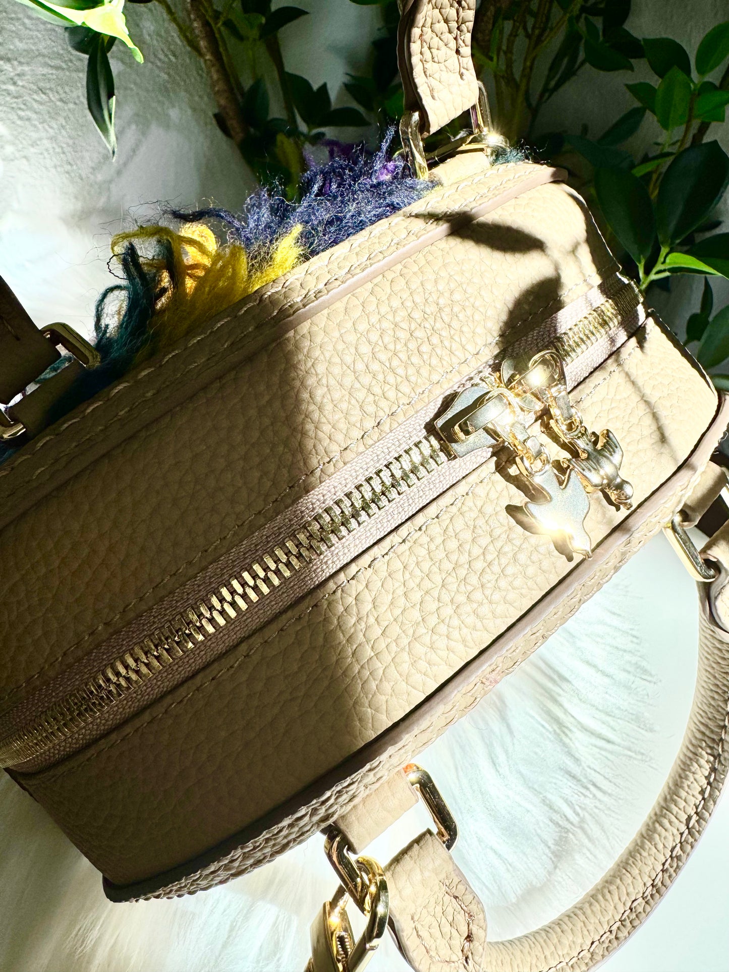ESH Exclusive Collection - pot-au-feu | Double-sided Pattern | mina perhonen Fabric | Real Leather | Handle | Crossbody | Handmade Products