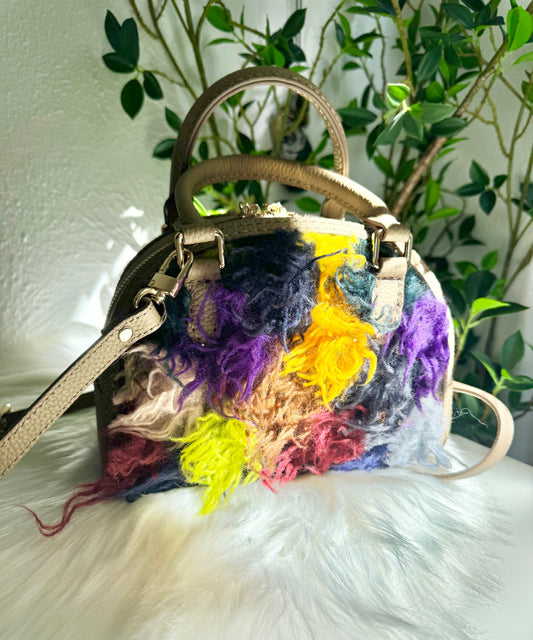 ESH Exclusive Collection - pot-au-feu | Double-sided Pattern | mina perhonen Fabric | Real Leather | Handle | Crossbody | Handmade Products