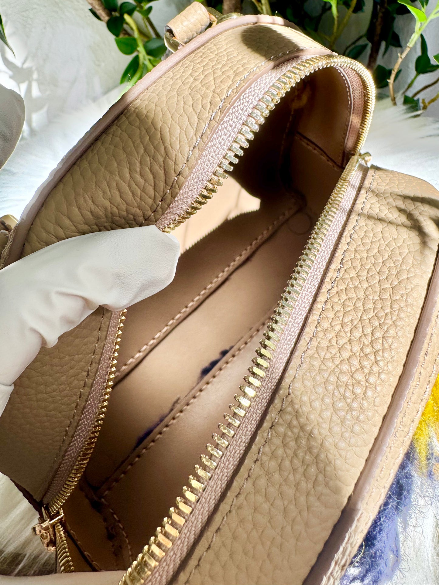ESH Exclusive Collection - pot-au-feu | Double-sided Pattern | mina perhonen Fabric | Real Leather | Handle | Crossbody | Handmade Products