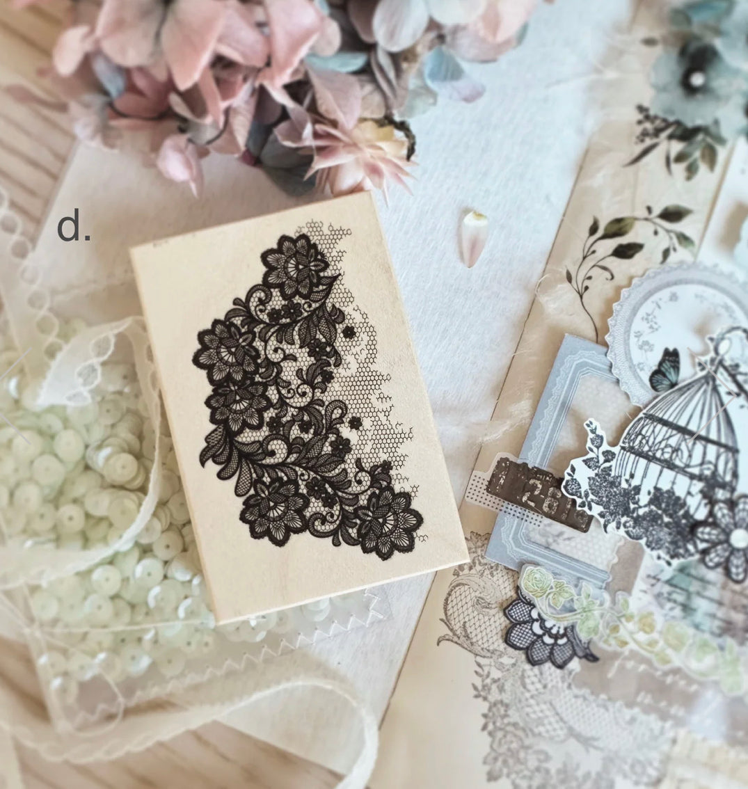 NEW! Journal Pages - In Love With Lace - Love Lace | Rubber Stamps