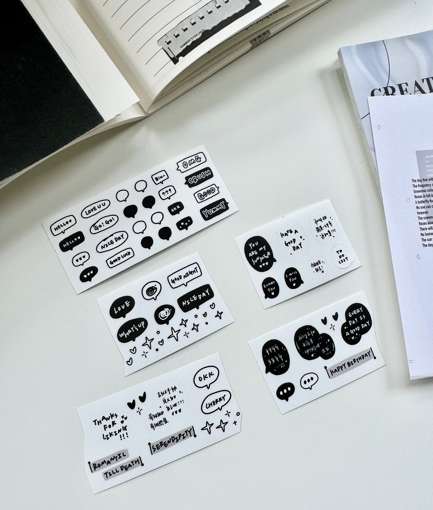 YiRiYY -  Listen | Pre-cut |  4cm Sticker Paper Tape | Release Paper