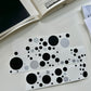 YiRiYY - Circle Black | GLITTER | 4cm Pre-cut Sticker Paper Tape | Release Paper