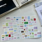 YiRiYY - Words Color | GLITTER | 4cm Pre-cut Sticker Paper Tape | Release Paper