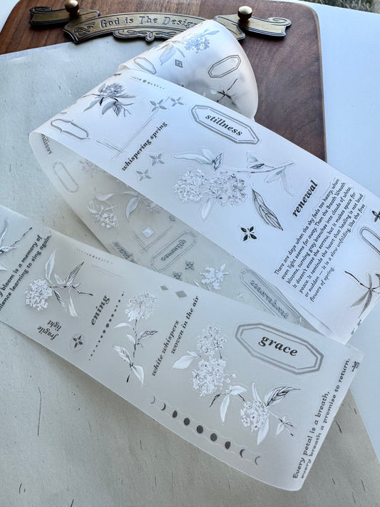 NEW! Loidesign - Thunberg Spirea | Kiss-cut | 5cm PET Tape | Release Paper | 6.3M