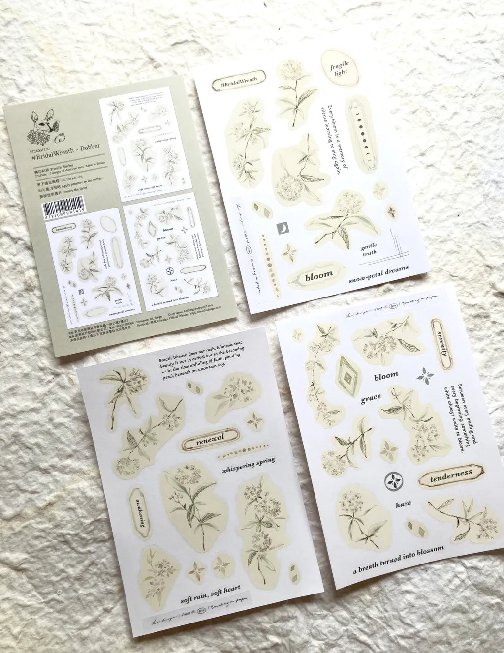 New Loidesign - Bubber | 3 Sheets | Rub On Sticker