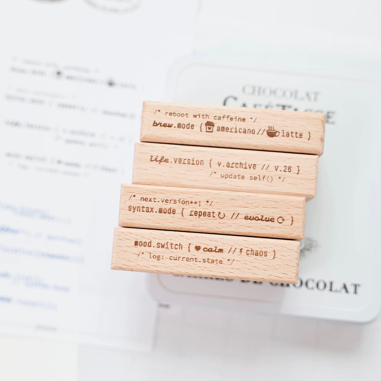 NEW! Sissi - <TWO SIX> | 27pcs Rubber Stamp Set | Wooden Box