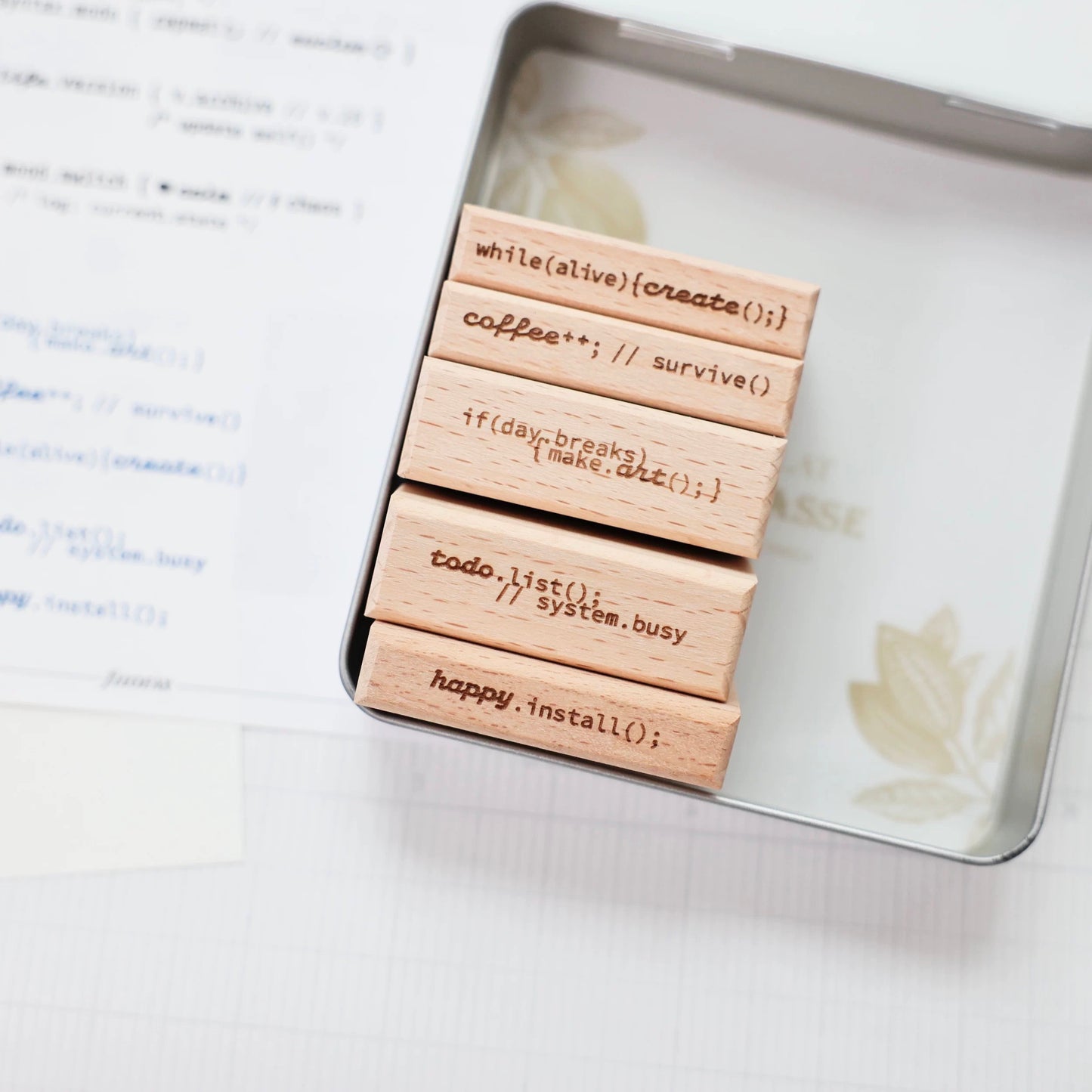 NEW! Sissi - <TWO SIX> | 27pcs Rubber Stamp Set | Wooden Box