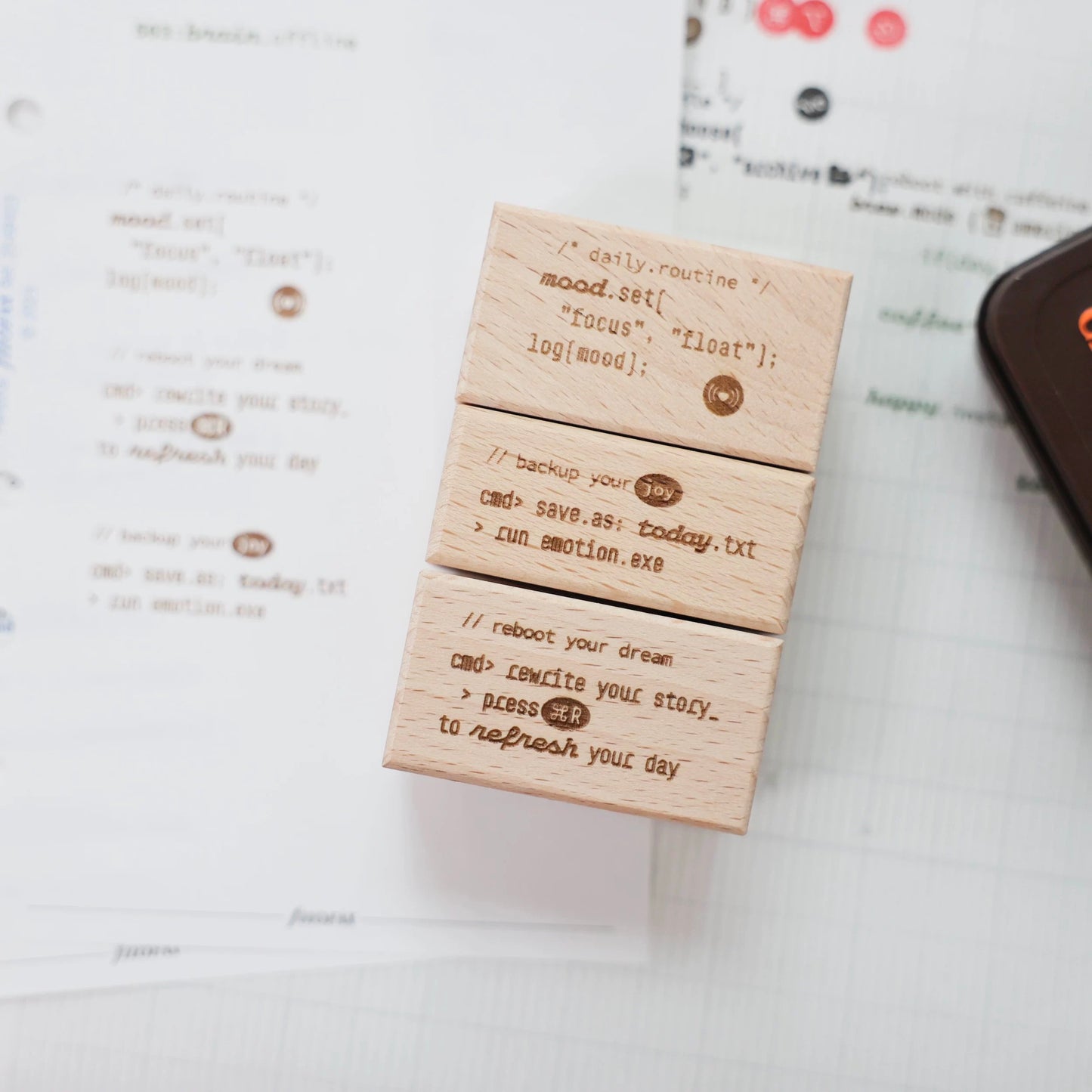 NEW! Sissi - <TWO SIX> | 27pcs Rubber Stamp Set | Wooden Box