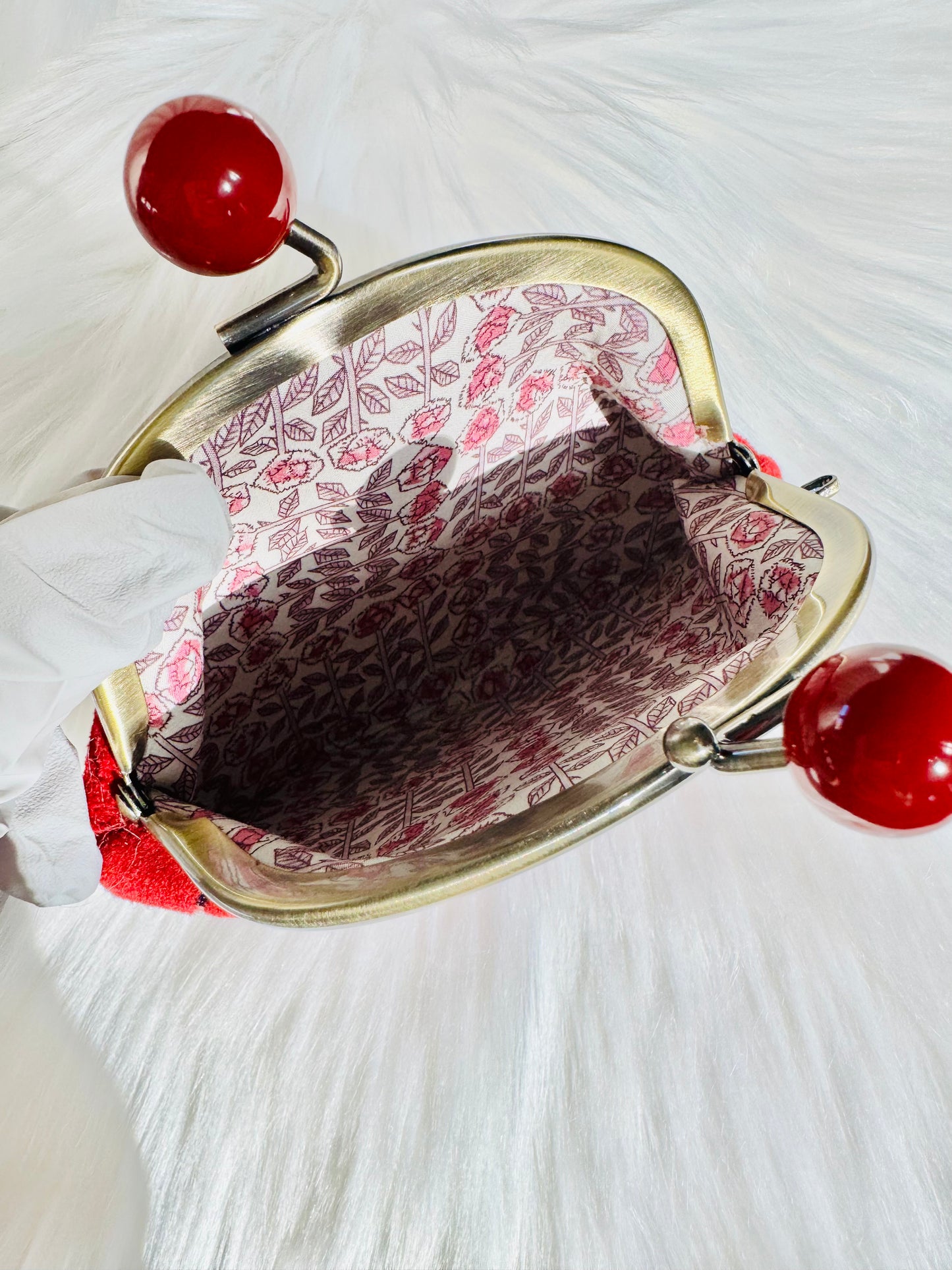 ESH Exclusive Collection - Small Kiss Lock | Double-sided Pattern | Velvet Tambourine  Products | mina perhonen Fabric