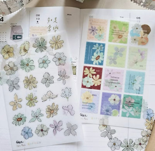 NEW! Fairy Maru -  Floriography | 2 Sheets | Transfer Sticker