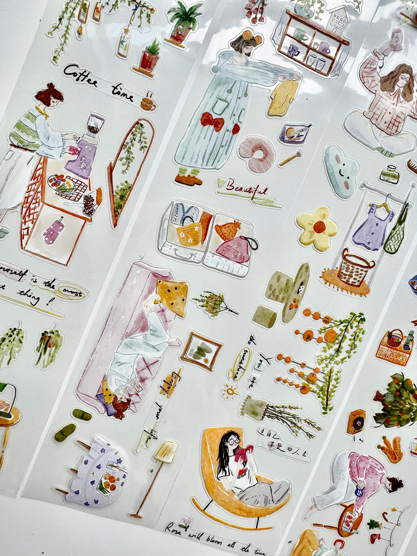 NEW! Lynn Illustration - Everyday Life | Kiss-cut | 6.5cm Tape |  Release Paper | 5M