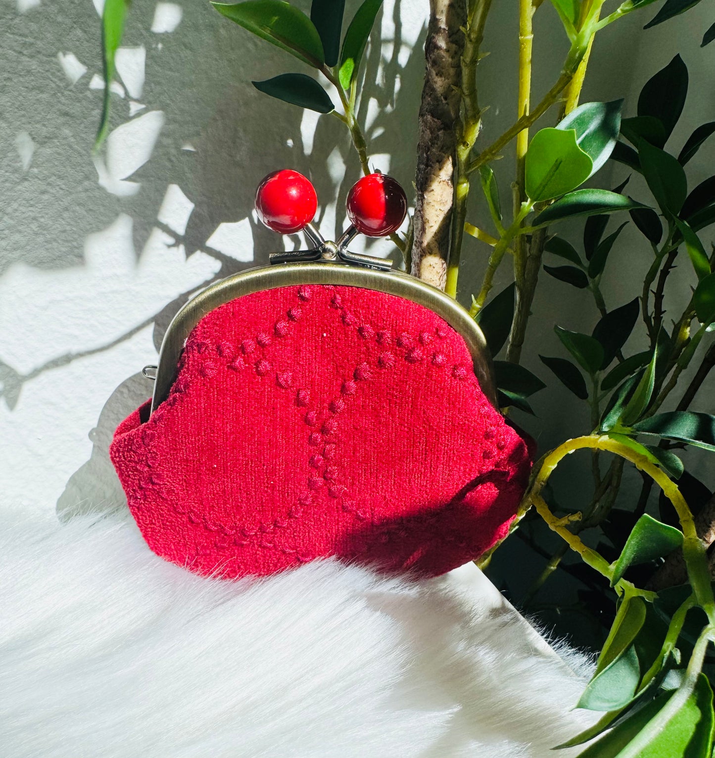 ESH Exclusive Collection - Small Kiss Lock | Double-sided Pattern | Velvet Tambourine  Products | mina perhonen Fabric