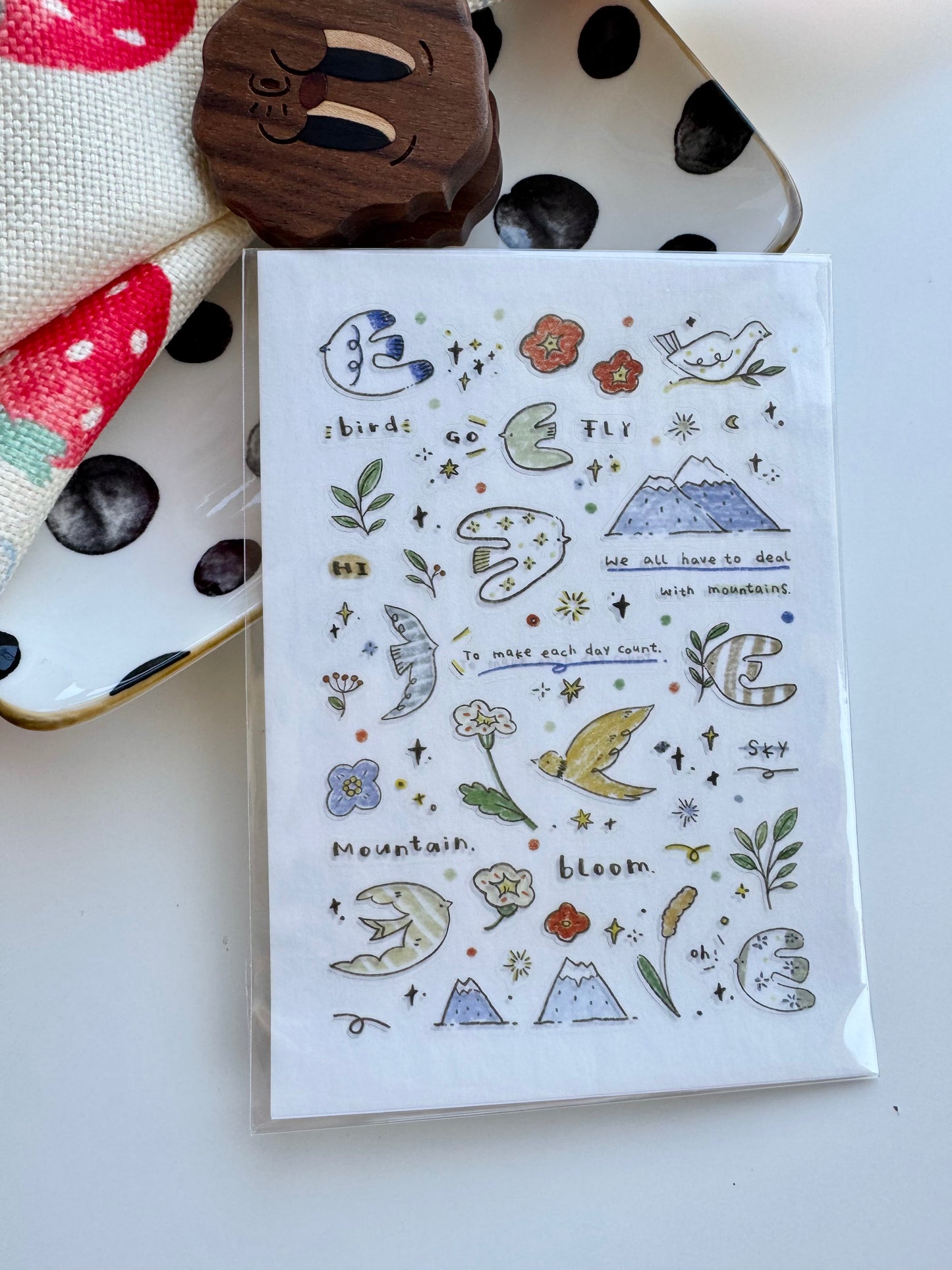 Orange Studio - Sticker | Washi Paper Sticker | 2 Sheets Sticker