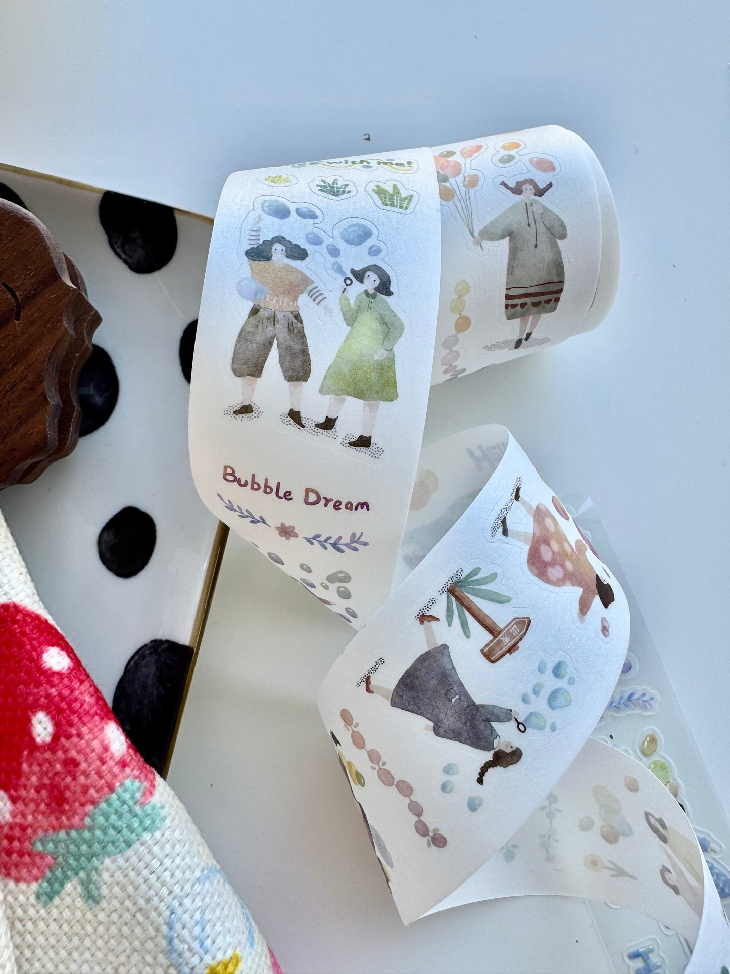 NEW! Bloom Your Day Studio - Mini Girls - Bubble Girl | 3.5cm Tape | Release Paper | 5M