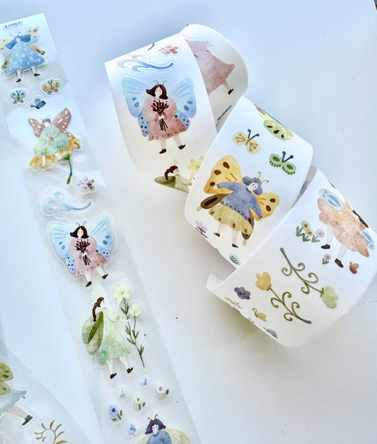 NEW! Bloom Your Day Studio - Mini Girls - Butterfly Girl | 3.5cm Tape | Release Paper | 5M