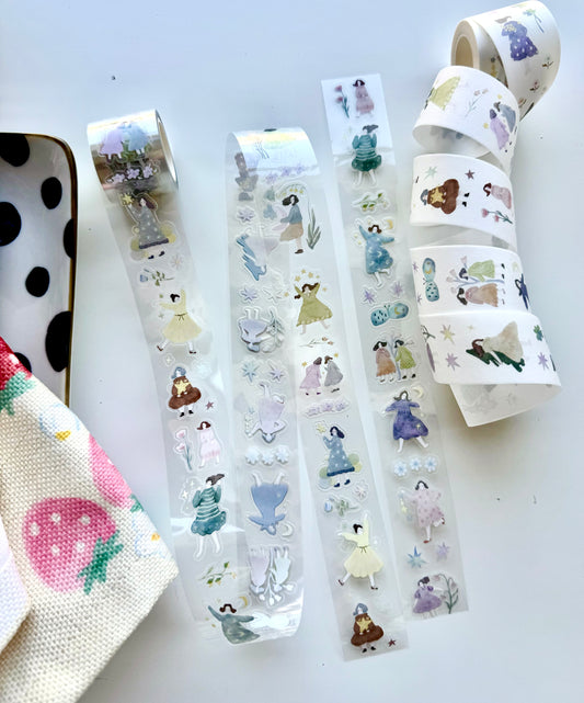 NEW! Bloom Your Day Studio - Mini Girls - Moonlight Girl | 3cm Tape | Release Paper | 5M