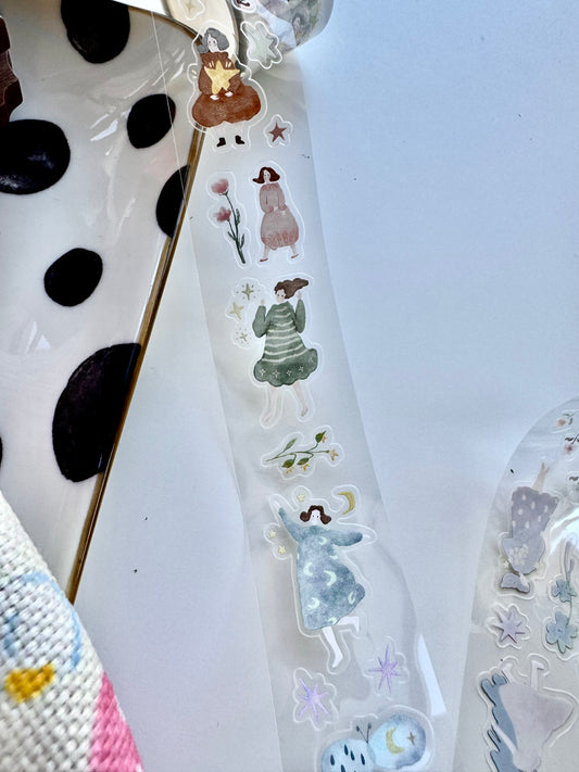 NEW! Bloom Your Day Studio - Mini Girls - Moonlight Girl | 3cm Tape | Release Paper | 5M