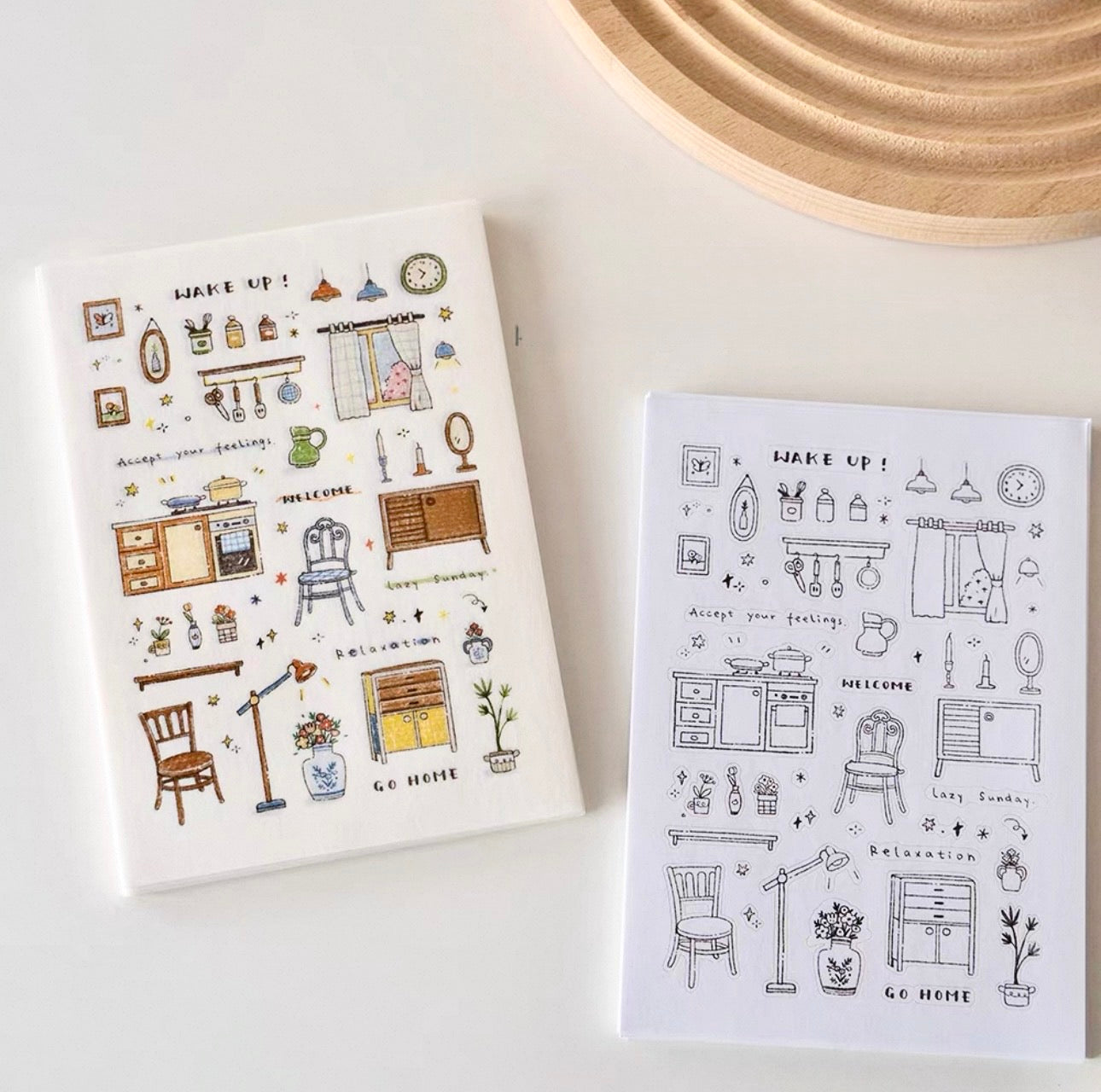 Orange Studio - Sticker | Washi Paper Sticker | 2 Sheets Sticker