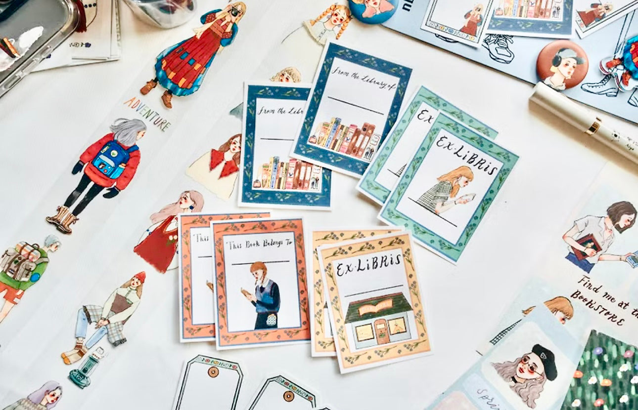 NEW! La Dolce Vita - EX-LIBRIS | 8pcs Label Sticker Set