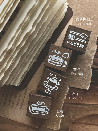 NEW! Breezy Studio -  Snack Time | Rubber Stamp