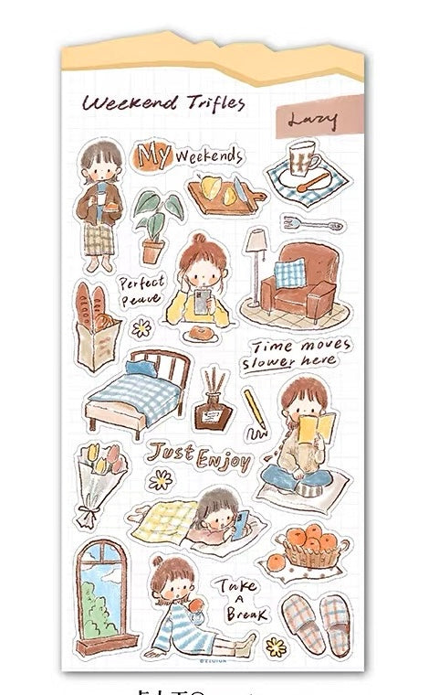( ETA 02/12 ) Molinta - Weekend Trifles | Kiss-cut | Writing Paper Sticker