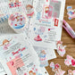 (ETA 02/12) Molinta - Colors - Pink/ Cream White/ Blue | Kiss-cut | 5cm Washi Paper | Release Paper | 5M