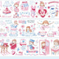 (ETA 02/12) Molinta - Colors - Pink/ Cream White/ Blue | Kiss-cut | 5cm Washi Paper | Release Paper | 5M